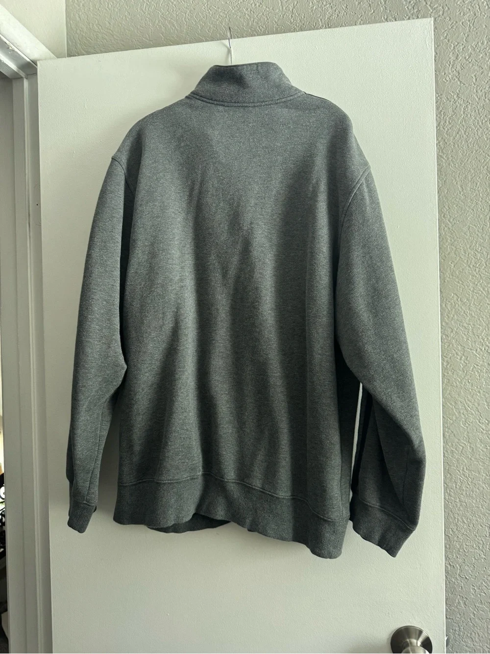 adidas Men's Dark Gray Half-Zip Pullover Sweater